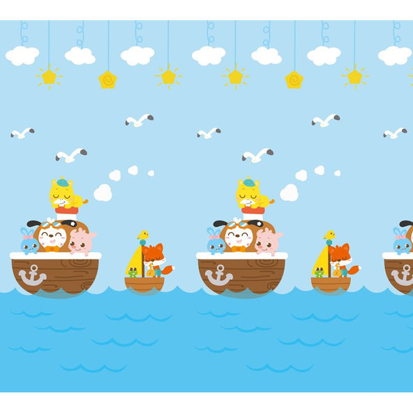 PETITE&MARS Podložka na hranie Joy Max 180x150x1,5 cm Giraffe