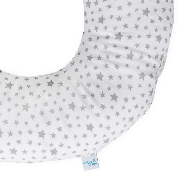 CEBA Vankúš popôrodný Šedé hviezdičky na bielej