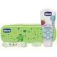 CHICCO Set zubná kefka s puzdrom+pasta Always Smiling zelená 12m+