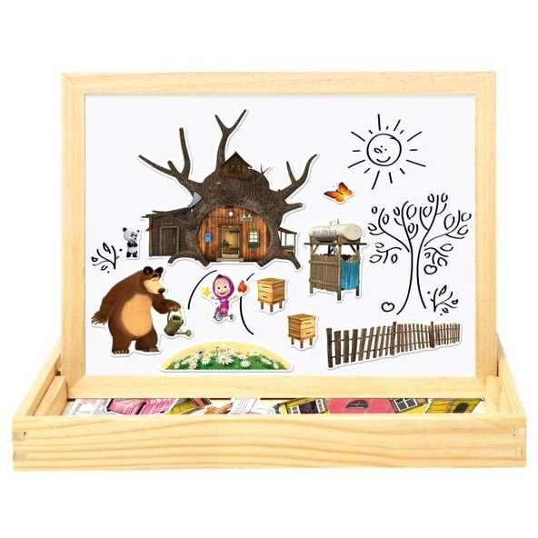 BINO Máša a medveď magn. tabuľka