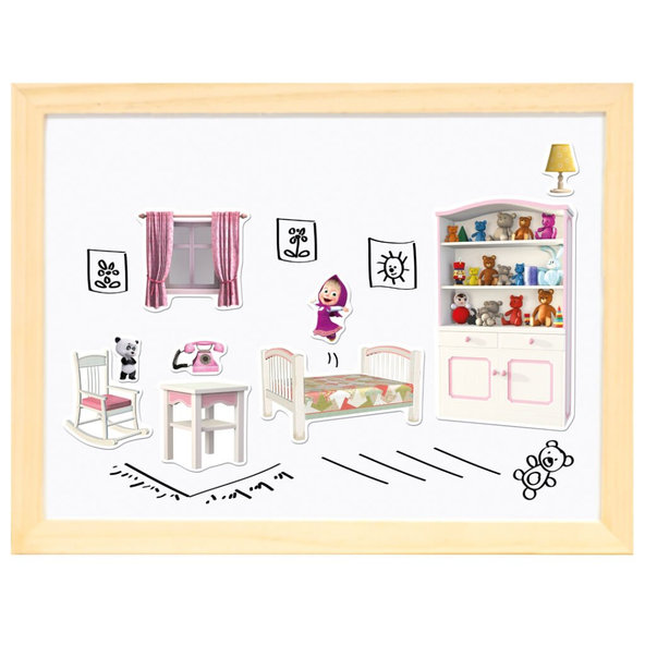 BINO Máša a medveď magn. tabuľka