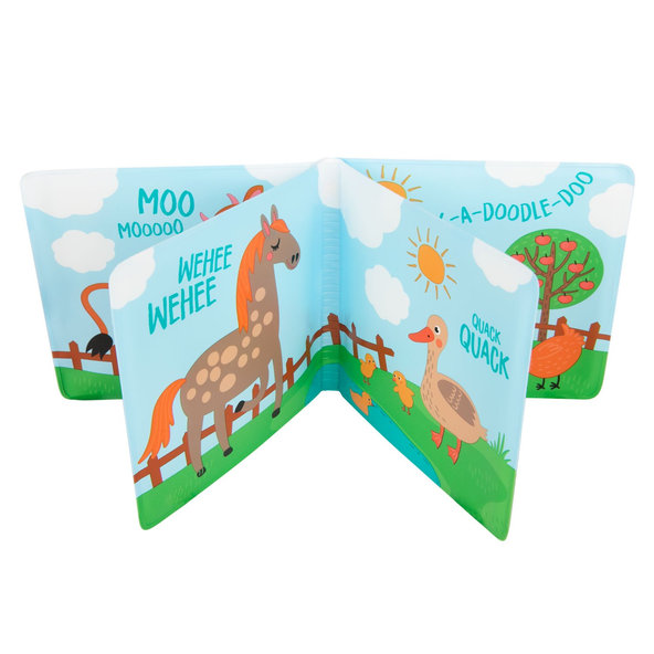 CANPOL BABIES Knižka mäkká pískacie Farm Animals