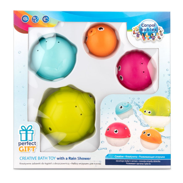 CANPOL BABIES Sada kreatívnych hračiek do vody s dažďovou sprchou Oceán