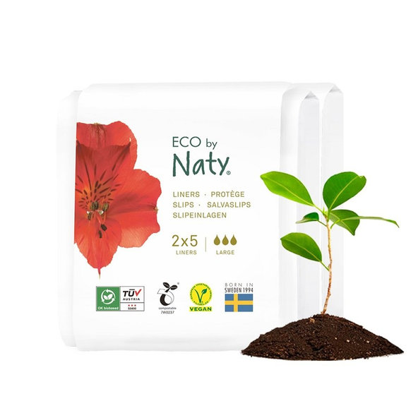 ECO BY NATY Vložky dámske slipové - super - cestovné balenie (2x5 ks)