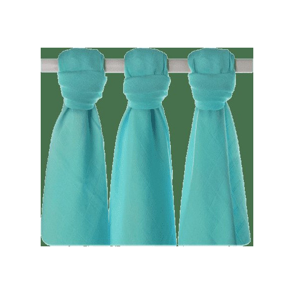 KIKKO Bambusové plienky XKKO BMB Colours 70x70 (3 ks) - tyrkys