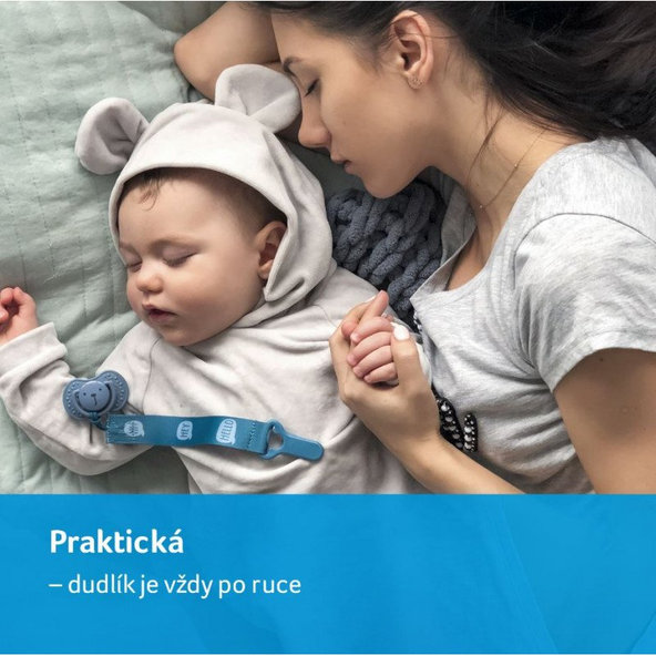 LOVI Stužka na cumlík s klipom Hey