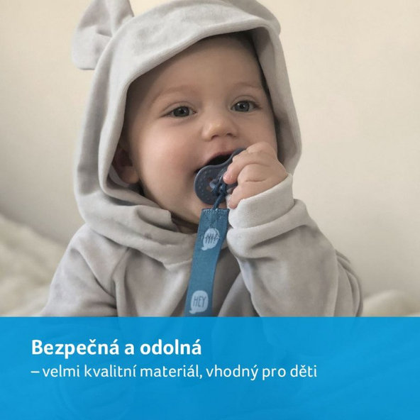 LOVI Stužka na cumlík s klipom Hey