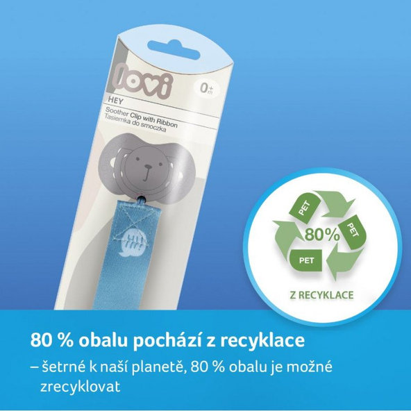 LOVI Stužka na cumlík s klipom Hey