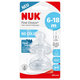NUK FC + cumlík FLOW Control 6-18m. 2 ks