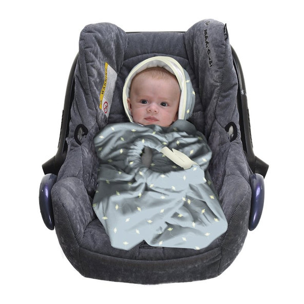 SNUGGLEBUNDL Deka do autosedačky - Čmeliaky (biobavlna)