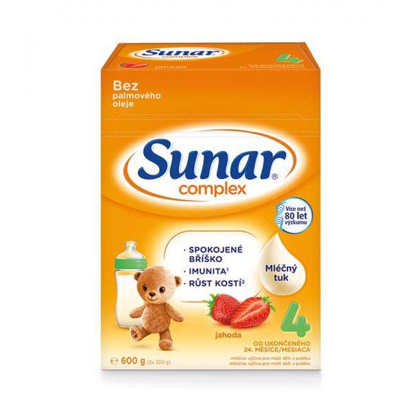 SUNAR Complex 4 jahoda batoľacie mlieko (+ mnostvo X600 g)