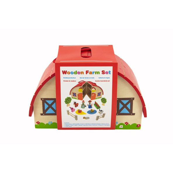 TEDDIES Domček drevená farma s doplnkami 15 ks