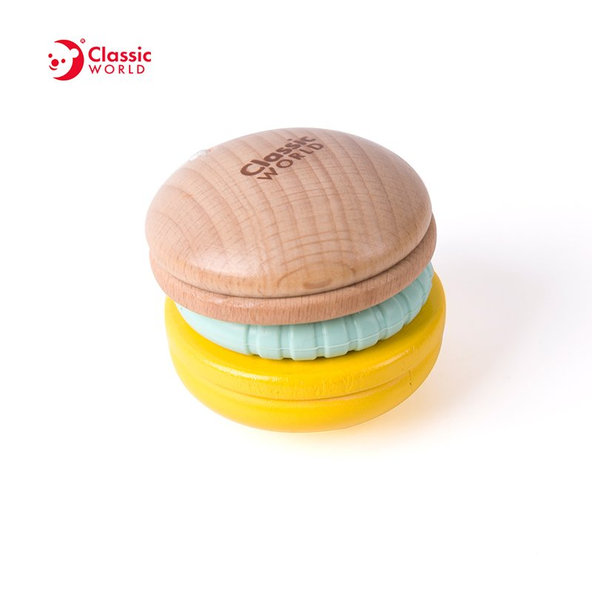 TEDDIES Hrkálka makrónky drevo / plast 6m +