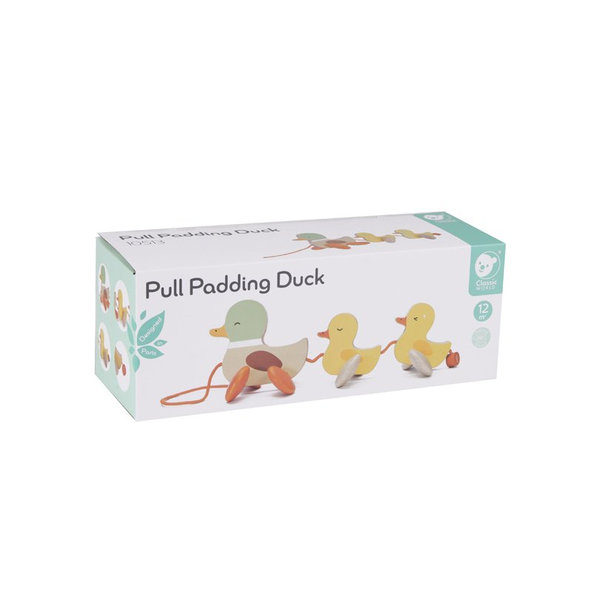 TEDDIES Kačica s káčatkami ťahacie drevo12m+