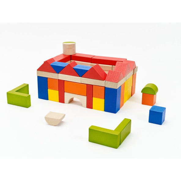 TEDDIES Kocky stavebnice drevo 100ks + vkladačka 12m +