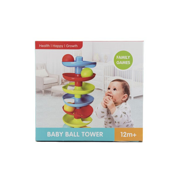 TEDDIES Guličkové dráha - veža plast s guličkami 12m +