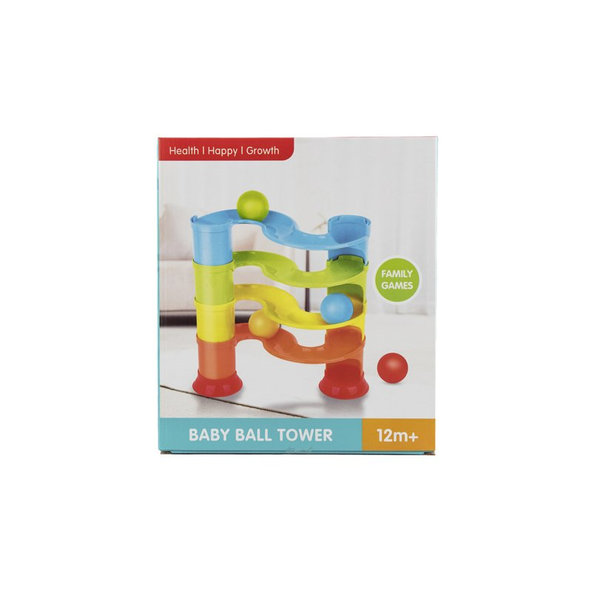 TEDDIES Guličkové dráha plast 4 poschodia s guličkami 12m +