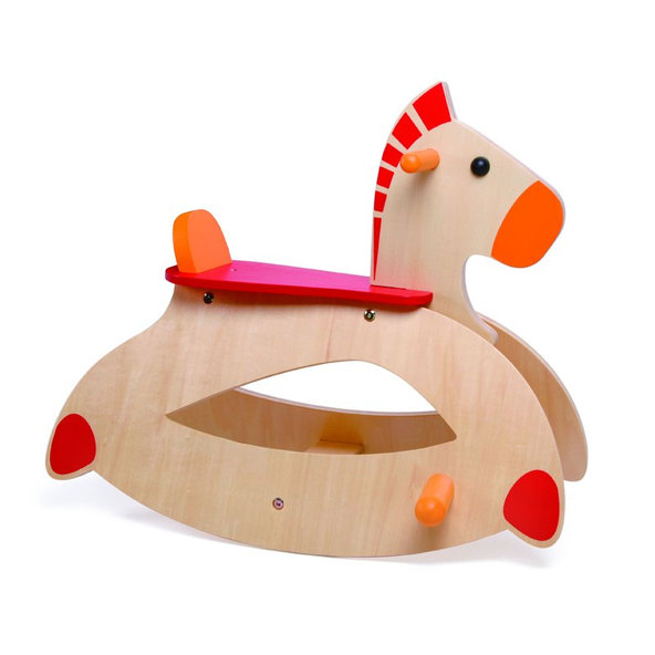 TEDDIES Kôň hojdacia drevený 12m +