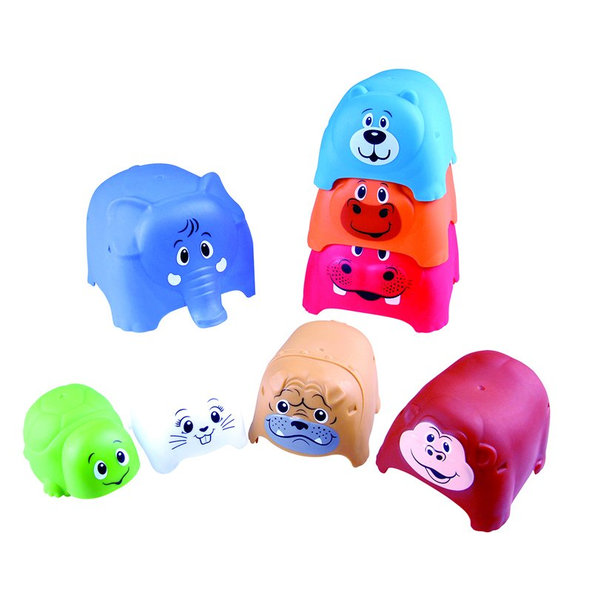 TEDDIES Pyramída / veža kubus zvieratka