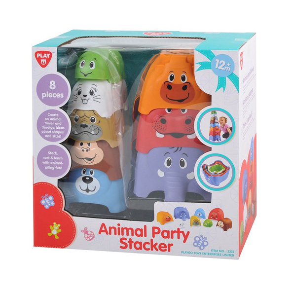 TEDDIES Pyramída / veža kubus zvieratka