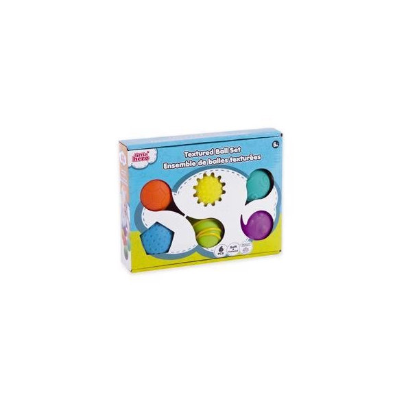 TEDDIES Sada loptičiek 6ks s textúrou, 6m+