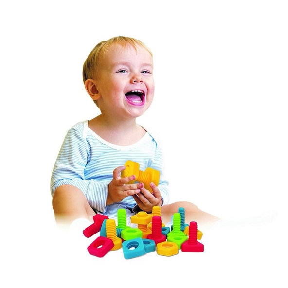 TEDDIES Skrutky a matice pre najmenších 24ks 24m +