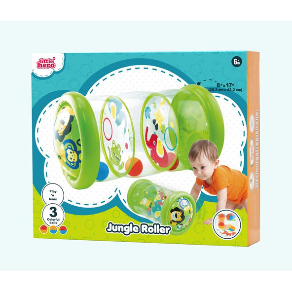 TEDDIES Valec edukačná detský nafukovací + loptičky 3ks 6m +