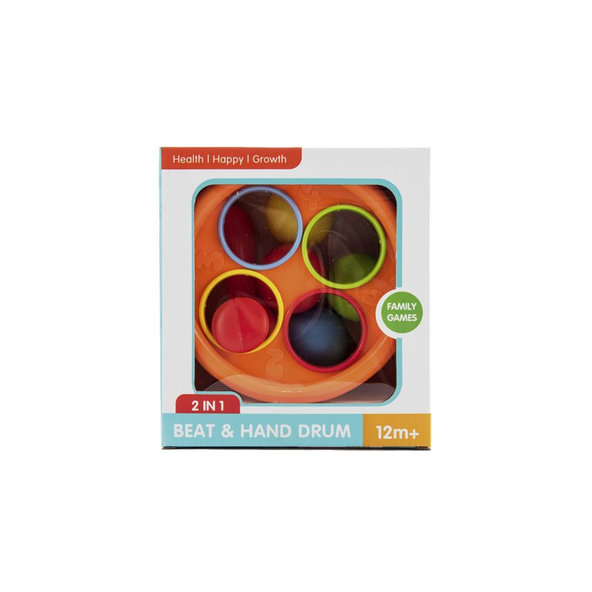 TEDDIES Zatĺkačka / Bubienok 17cm 2v1 s kladivkom s loptičkami 4ks 2 farby 12m +