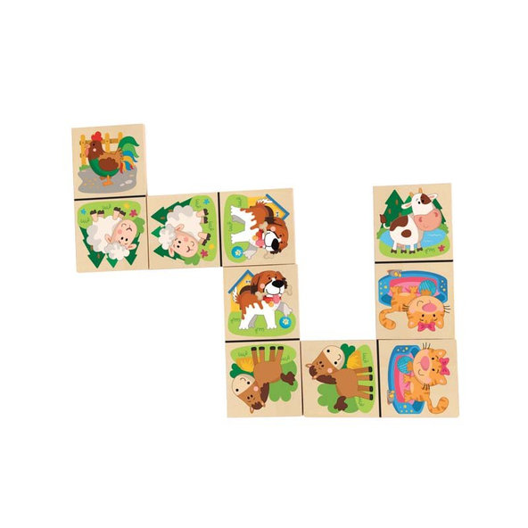 WOODY Domino - domáce zvieratá