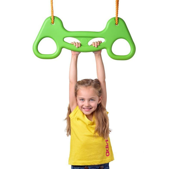 WOODY Hojdacie kruhy, plast, zelené