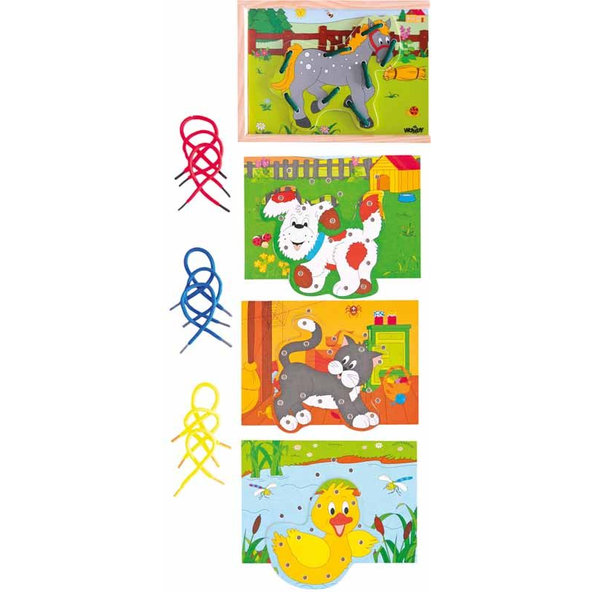 WOODY Krabička prešívacia - Zvieratká