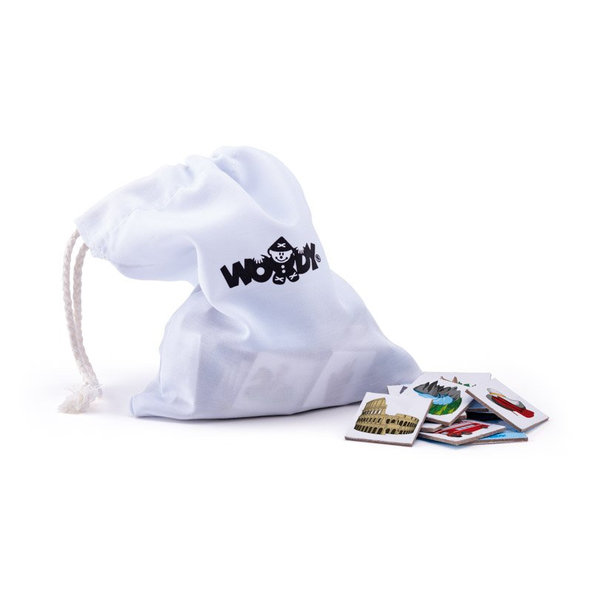 WOODY Mapa EURÓPY magnetická, spoločenská hra 3 v 1, ČJ