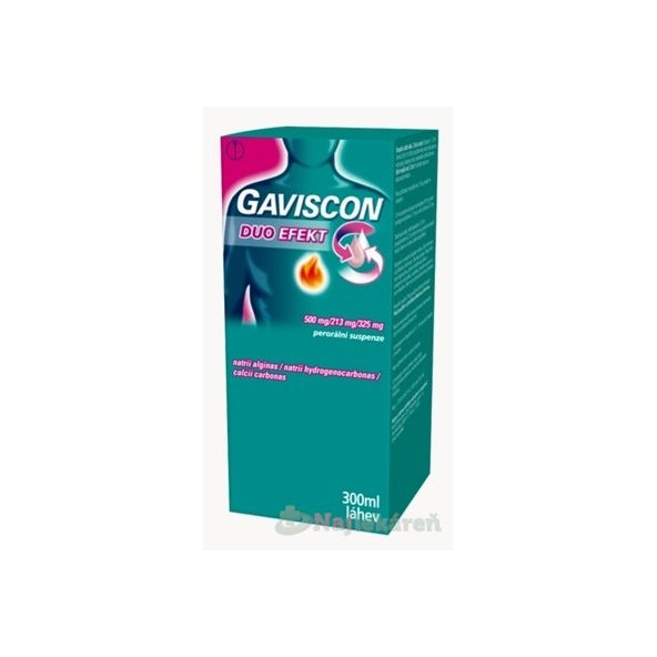 GAVISCON DUO EFEKT Perorálna suspenzia 1x300 ml