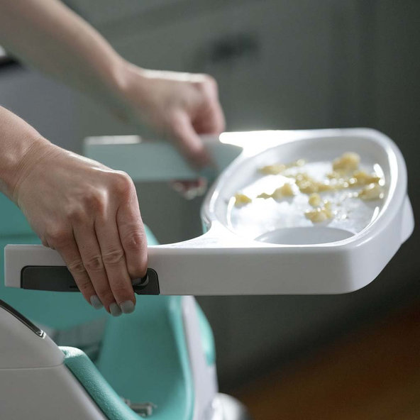 BABY EINSTEIN Podsedák na stoličku s 2 hračkami 2v1 Dine & Discover 6m+ do 23 kg