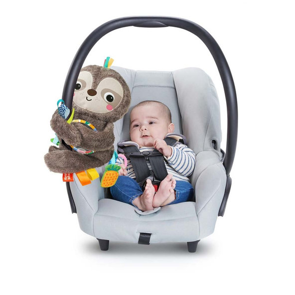 BRIGHT STARTS Hračka plyšová závesná Slingin’ Sloth Travel Buddy 3m+
