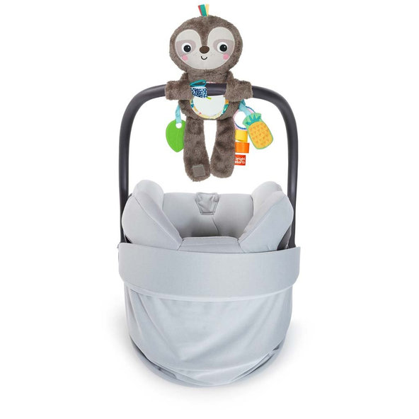 BRIGHT STARTS Hračka plyšová závesná Slingin’ Sloth Travel Buddy 3m+