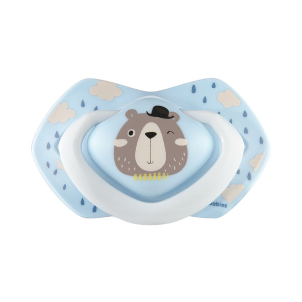 CANPOL BABIES Set symetrických silikónových cumlíkov 18 m+ Bonjour Paris modrý