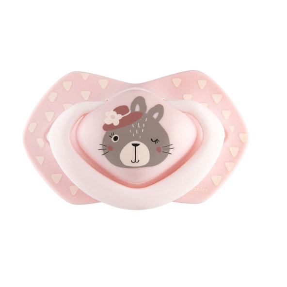 CANPOL BABIES Set symetrických silikónových cumlíkov 18 m+ Bonjour Paris ružový