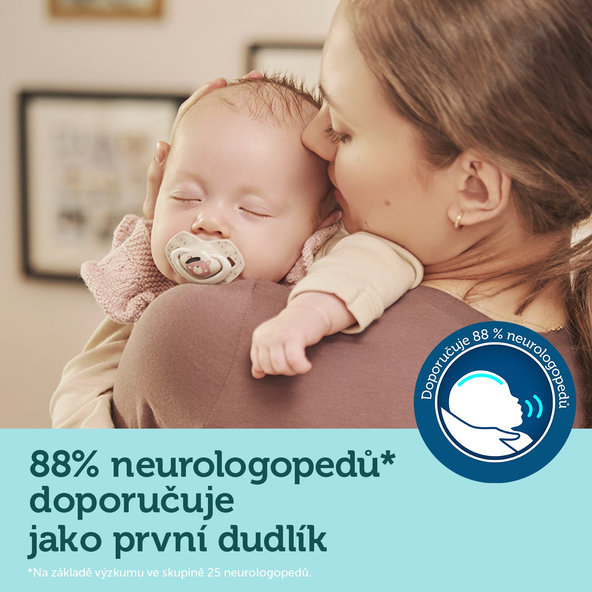 CANPOL BABIES Set symetrických silikónových cumlíkov 18 m+ Bonjour Paris ružový