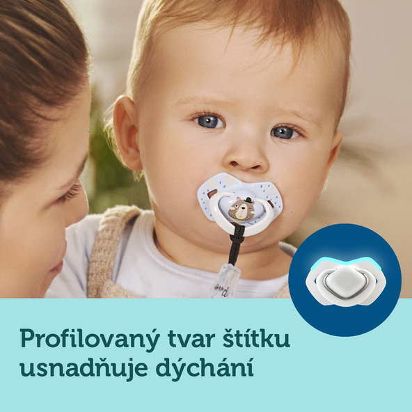 CANPOL BABIES Set symetrických silikónových cumlíkov 18 m+ Bonjour Paris ružový