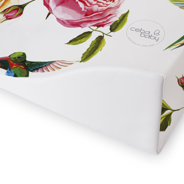 CEBA Podložka prebaľovacia 2-hranná mäkká COSY (50x70) Flora & Fauna Flores