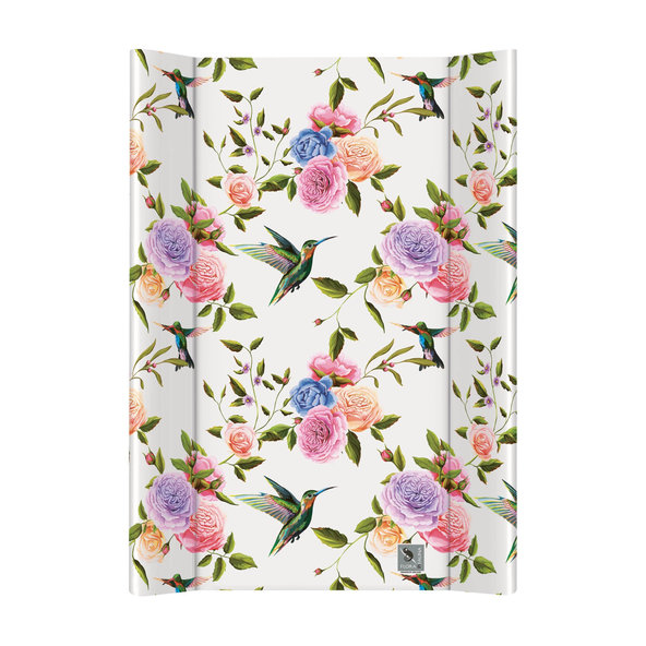 CEBA Podložka prebaľovacia 2-hranná s pevnou doskou (50x70) Comfort Flora & Fauna Flores