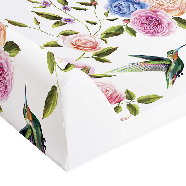 CEBA Podložka prebaľovacia 2-hranná s pevnou doskou (50x70) Comfort Flora & Fauna Flores