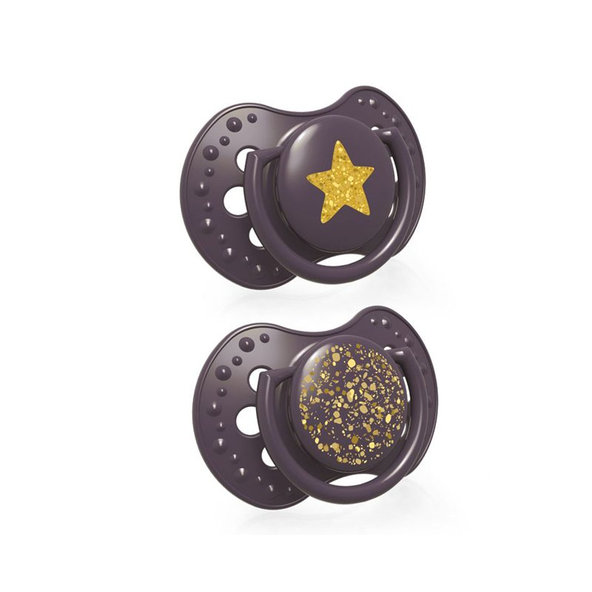 LOVI Cumlík silikónový dynamický Stardust 18 m+ 2 ks fialový