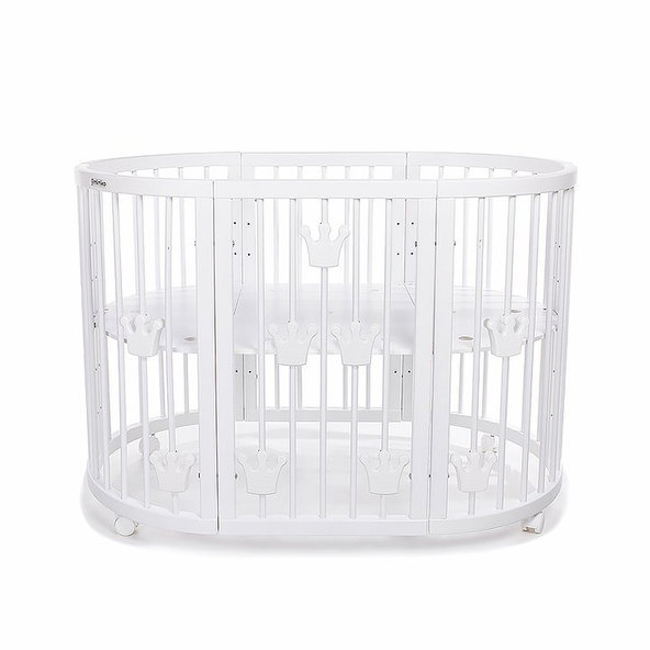 MIMIKO Postieľka okrúhla 9v1 Crowns White