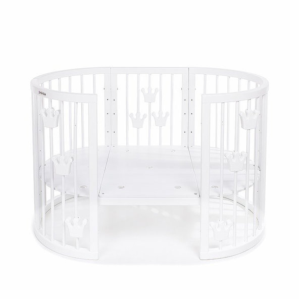 MIMIKO Postieľka okrúhla 9v1 Crowns White