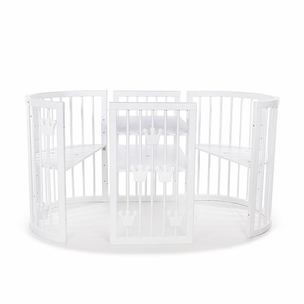 MIMIKO Postieľka okrúhla 9v1 Crowns White