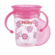NUBY Hrnček Tritan netečúci s uškami 360°, 6 m+ ružový