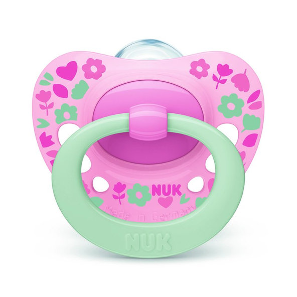 NUK Dudlík Signature 18-36 m box sv.ružová