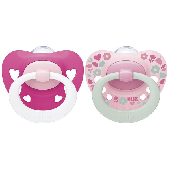 NUK Cumlík Signature 6-18m. 2 ks box holka